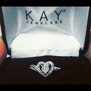 Kay Jewelers Promise Heart Diamond and Sterling Silver Ring